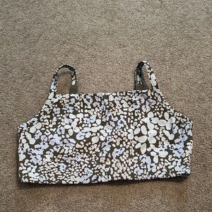 Aerie Green and Blue Floral Patterned Bra